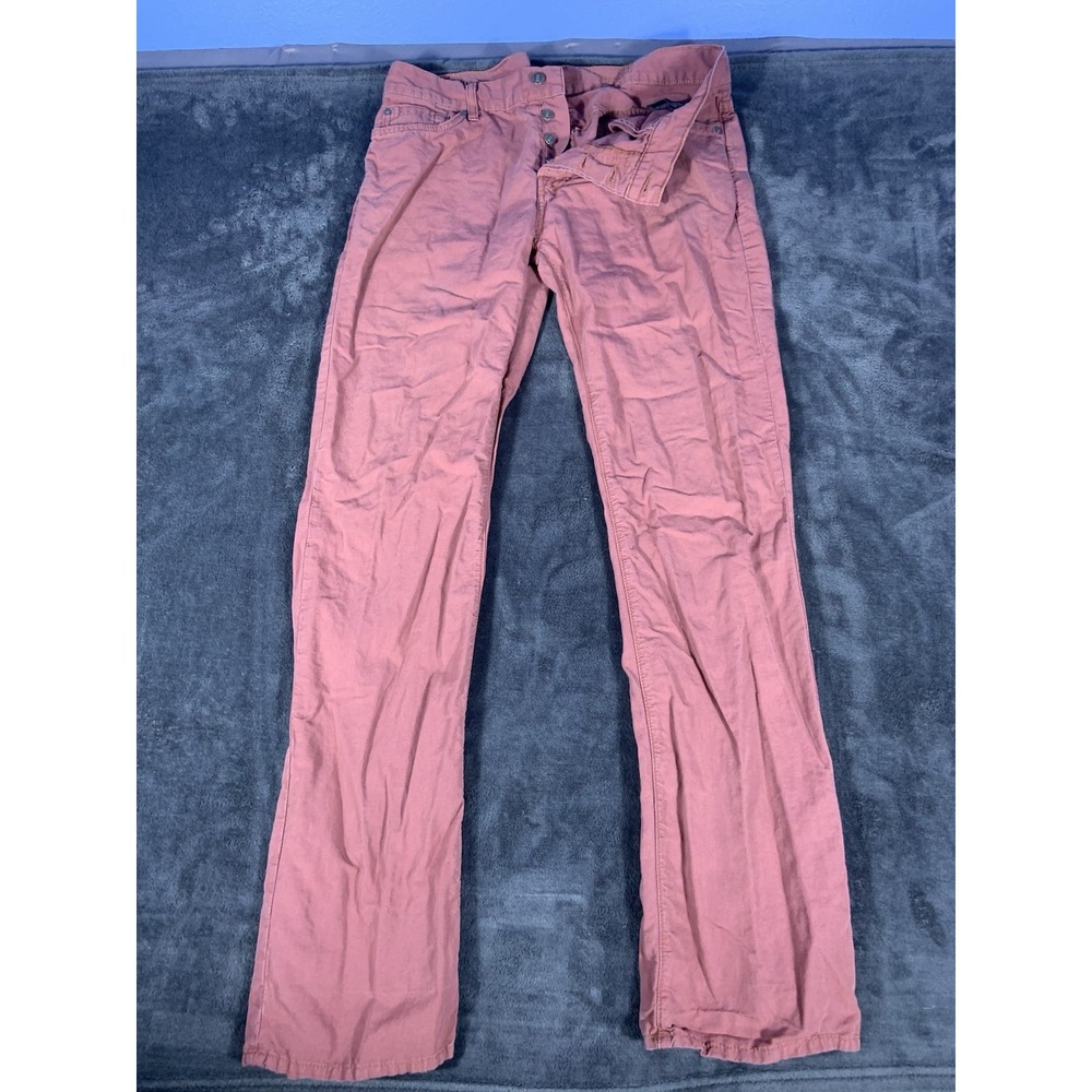 Vintage 7 For All Mankind Pink Standard Cut Jeans 34x32 Made In USA Distressed